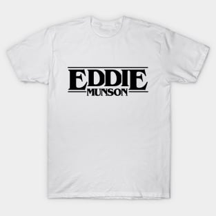 Some Stranger Eddie Shirt Black Font T-Shirt